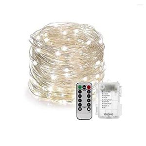 Strings LED Fairy Lights Copper Wire String 10M Holiday Outdoor Lamp Garland For Christmas Tree Wedding Party Decoration With Remote