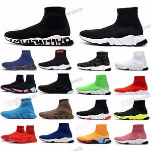 Skarpetki projektantów mody Speed ​​1.0 Casual Buty Platforma Mens Runner Black White Sock But Master Women Sneakers Klasyczne prędkości Treakers 35-45 A5ft#