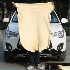 Towel Care Extra Large Towel Car Natural Drying Chamois 45X55Cm Approx Deerskin Cleaning Cham Genuine Leather Cloth Drop Delivery 20 Dhlq8