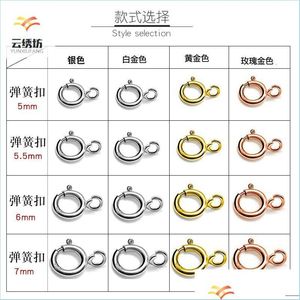 CLASPS HOOKS 10st/Lot 925 Sterling Sier Round Claw Spring Clasps Hooks For Armband Necklace Connectors DIY Jewelry Making Supplies DHF4S