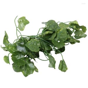 Decorative Flowers 2M Long Artificial Plants Green Ivy Leaves Grape Vine Fake Parthenocissus Foliage Home Wedding Bar Decoration