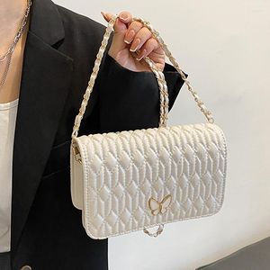 Evening Bags Women's Fashion PU Leather Underarm Butterfly Rhombus Shoulder Bag Female Handbag Shopper Designer Crossbody For Women