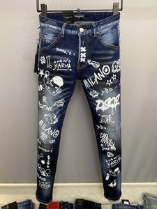 Herren Jeans DSQ Phantom Turtle Classic Fashion Man Hip Hop Rock Moto MENS Casual Design zerrissen Jean Distressed Skinny Denim Biker 6132