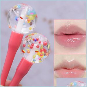 Lip Gloss Lollipop Moisturizer Plumper Lip Gloss Base Langdurige sexy lippen Pomp transparante waterdichte volume heldere lipgloss druppel dhc0x