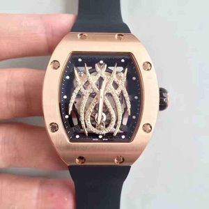 Vin fat fritidsverksamhet klocka RM19-01 Automatisk Mei Gold Case Tape Man