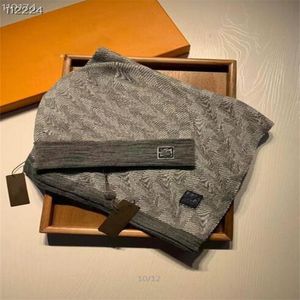 Mode 20SS Herbst Designer Pashmina Damen Herren Strickschal Hut Set Winter Warme Hüte und Schals Beanie Hut für Männer mit Box