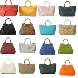 Shoulder Bags Luxury Designer Knited Women Handbags and Purses Oversized 52cm Shopper Leather Woven Tote Female Casual 221115