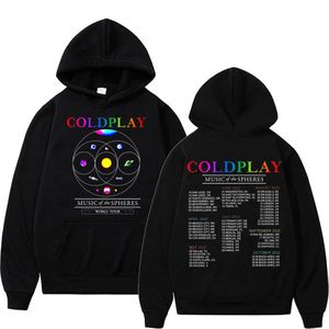 Hoodies Sweatshirts Coldplay Music Spheres Tour Hoodie Rock Band Hip Hop Men Women Oversized Cotton Tops Man Fashion Loose Streetwear