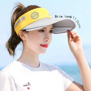 Ball Caps Foux Sun Hat Women Visor Uv Protection Wide Brim with Shield Sport Protect Wind Adjustable Retractable Ladies Ponytail Beach Fashion