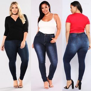 Women's Jeans Women's 2022 Woman Plus Size 5XL High Waist Gradient Denim Ladies Femme Push Up Mom Flower Pants Elastic