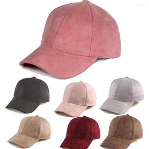 Boll Caps Fashion Baseball Cap Women Street Hip Hop Suede Hats For Ladies Black Grey
