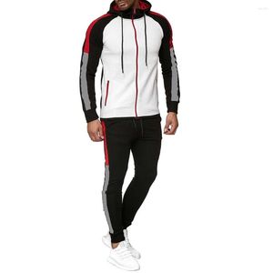 Erkek Trailtsits Mens Sonbahar Gradyan Fermuarı Baskı Sweatshirt Üst Pantolon Setleri Sport Suit Terzini Takımlara Uygun Erkekler İçin Uygun