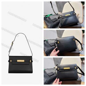 Manhattan Designer Leather Messenger Bag for Women - Luxury Flap Shoulderbag with Metal Closure, Ideal for Business and Everyday Use.