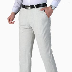 Männer Hosen Sommer Männer Mittleren Alters Business Casual Hosen Spodnie Slim Fit Linho Baggy Drop 2022 Verkauf Produkte