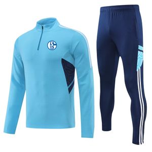 FC Schalke 04 мужские спортивные костюмы детский спортивный тренировочный костюм для отдыха на открытом воздухе спортивный костюм для бега с длинными рукавами