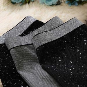 Women's Leggings Women Sequined High Waist Legging Pants Korean Ladies Casual Leggings Elastic Trousers Female Spring Solid Elegant Pant T221014