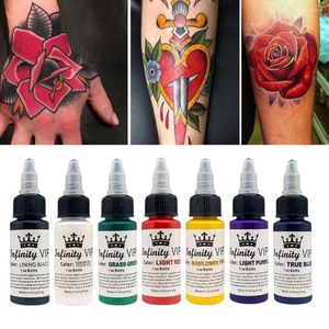 Tattoo Inks 30ml Bottle Of Pure Natural Plant Ink 7 Colors Pigment To Men Easy Semi-Permanent Color Women Tools Cr S6R2