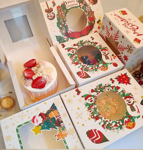 Christmas Pastry Packaging Box Christmas Baking Packaging Christmas Eve Biscuit Presentlådor LT100