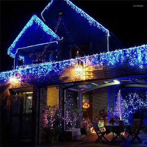 Strings Christmas Lights Curtain String Light Waterfall Outdoor Decoration 5M Droop 0.4-0.6m Fairy Led For Garden Party Holidayt