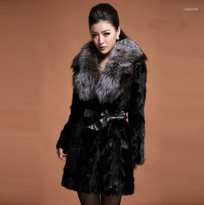 Women's Fur Black Leather Jacket Womens Warm Faux Mink Coat Women Loose Jackets Winter Autumn Thicken Fashion