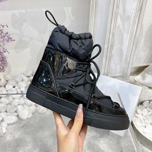 Designer Women Pillow Boots Winter Ankle BootLace UP Shoes Australia Down Luxury Keep Warm Cotton Snow Shoe With Box NO419