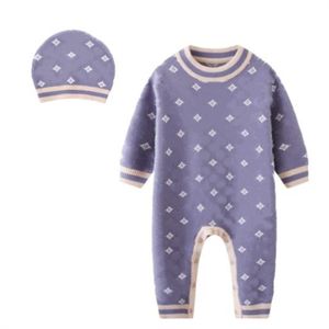 Baby's Romper 2022 Autumn and Winter Clothes Super Cute Comfortable Sweater Fashion Classic Letter One-piece Clothes for Boys Girls Knit Jumpsuit