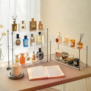 Vases Vases Acrylique Organisateur Decorative Organisateur Salle de bains de salle de bain D￩cor Home Perfume Cosmetics Affichage de bureau Multilleuse
