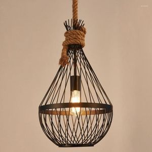 Lampy wiszące kreatywne loft w stylu loft żelaza krople edison vintage lampki do jadalni wisząca lampa lampa domowa oświetlenie