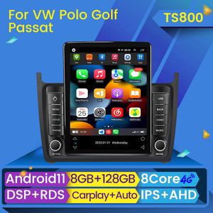 2DINプレーヤーAndroid 11 Car DVD Radio MultimediaビデオGPSナビゲーションフォルクスワーゲンVWポロ2008-2020テスラスタイルBTステレオ