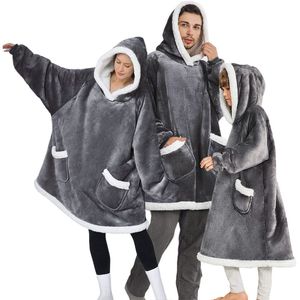 Bedsure bärbar filt hoodie sherpa fleece huva filt för vuxen som en gåva varm bekväma filtar tröja med jätteficka både inomhus och utomhus