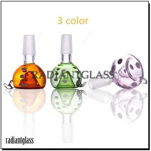 Аксессуары для курения 14 мм Стеклянная чаша US 3 Цвет с несколькими точками для кальянных мисок Bong 18 мм HI-Q Оптовые мужчины