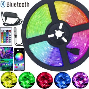 Strips Pro -LED -Streifenleuchten Flexible Band RGB SMD2835 Wasserdichtes Klebeband DC12V Festival f￼r Raum App Remote Bluetooth WiFi