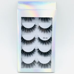 Thick Natural 5 Pairs Mink False Eyelashes Set Soft & Vivid Messy Crisscross Hand Made Reusable Multilayer 3D Fake Lashes Extensions Eyes Makeup 6 Models DHL