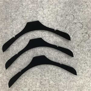 Appendini Rack 3 pezzi Nero floccato sia per abiti che per pantaloni Giacche Top Negozio per matrimoni Abbigliamento per indumenti