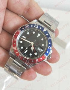 손목 시계 JC 공장 최신 고급 고품질 시계 2813 Movemen 40mm 빈티지 GMT 1675 Pepsi Sapphire 기계 자동 남성 시계