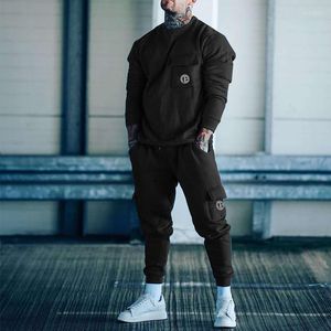 Men's Tracksuits Autumn Tracksuit Gym Running Men Set Sport Wear Mens Top Fitness Bodybuilding Male Suit Hoodied Pants Joggers