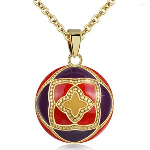 Pendant Necklaces Angel Caller Harmony Chime Ball Mexican Bola Red Pregnancy Sounds For Pregnant Women Necklace Gift