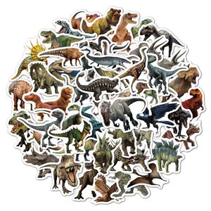 50 adesivi dinosauro simpatico adesivo impermeabile per cartoni animati per bambini per cancelleria, bagagli, premi didattici B007