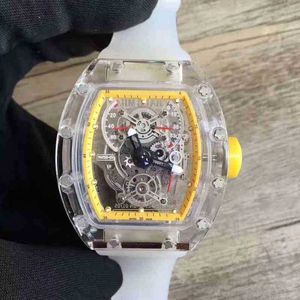 Luxury mens Mechanics Watches Wristwatch Business Leisure Rm56-01 Fully Automatic Mechanical Transparent Case Trend Tape Mens 0D