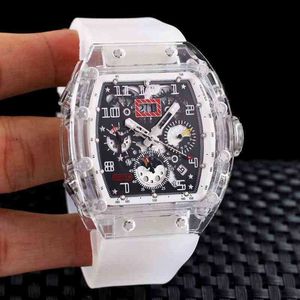 Mens White Plastic Automatic Mechanical Watch Skeleton Dial DayDatem Oonp HASES APPHIREG LASSD ESIGNERW ATERBEOTW RISTWATCHESF ULLS TAINLESS TEELH IGHQ UALITY