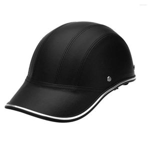 Motorradhelme Helm für Elektrofahrzeuge, ABS-Ledermaterial, Belüftung, leicht, halbbedeckt