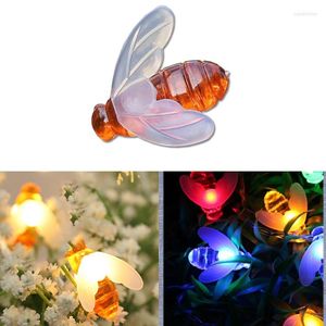 Строки 1,5 м 3 м милые пчелиные светодиодные ночные светильники для аккумуляторного украшения струны светильники наружные садовые фонарики мигают