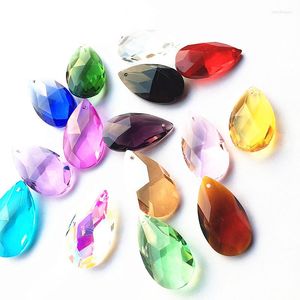 Chandelier Crystal Top Quality 500pcs/lot 38mm Mixcolors Pear Shape Faceted Accessories Glass Table Lighting Parts Garden Deco