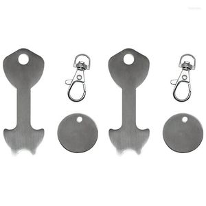 Keychains DIY Shopping Trolley Tokens Key Chains Decorative Hook Keyrings Ring Coin Holder Keychain for Shop