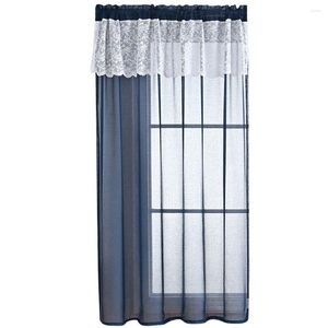 Tenda Finestra Drappo Trasparente Voile Tende Leggero Tasca Asta Tende Filtraggio Camera da letto Porta Balcone Fattoria Pizzo Tulle Semi