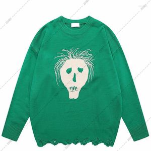 Men's Sweaters 2000s Winter Harajuku Skeleton Graphic Sweater Women Hip Hop Streetwear Oversize Pullover For Men Oversized Y2K