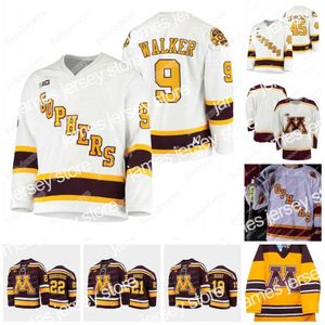 Maglie da hockey 2021 B1G Minnesota Golden Gophers Sammy Walker College Maglia da hockey NCAA Jack LaFontaine Bryce Brodzinski Mason Nevers Scott Reedy Nathan