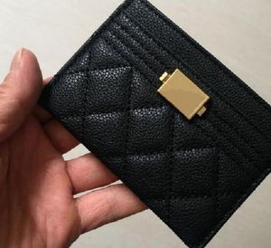 Designer bolsa de moda sacos mulheres carteiras mini titular do cartão bolsa de moedas de couro preto caviar carteiras