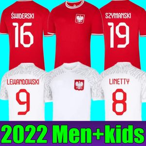 2022 poland Soccer Jerseys LEWANDOWSKI MILIK men kids kit home away jersey 22 23 red white ZIELINSKI youth children PISZCZEK Jerseys GROSICKI football shirt