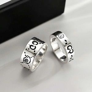 Band Rings Women Men Ghost Skull Ring Letter Gift for Love Couple Fashion Jewelry Accessories Us Size 5-11